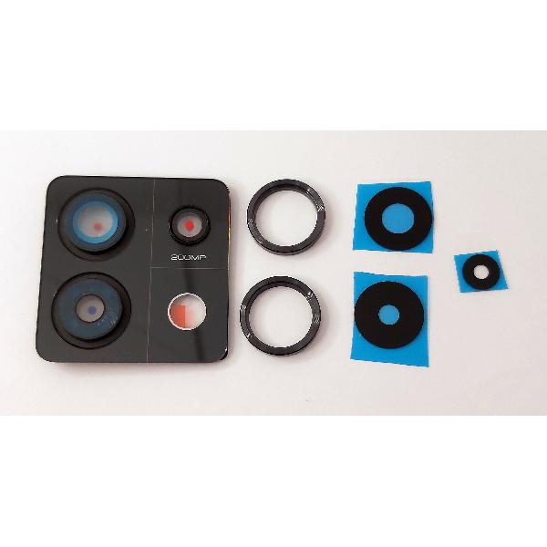 Lente de camara con marco negro para Xiaomi Redmi Note 13 Pro 5G calidad premium