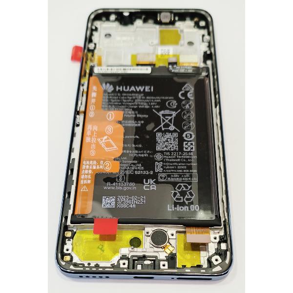 Pantalla lcd para Huawei Nova Y90 con bateria mas tactil negro con marco azul cristal 02355ARH Service Pack