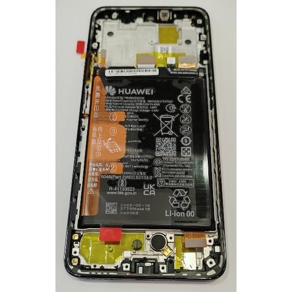 Pantalla lcd para Huawei Nova Y90 mas bateria con tactil negro con marco negro 02355ARF Service Pack