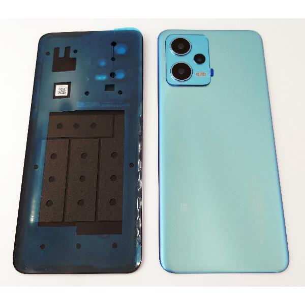 Tapa trasera o tapa bateria azul para Xiaomi Redmi Note 12 5G con lente de camara