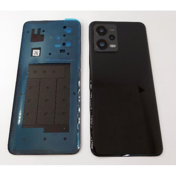 Tapa trasera o tapa bateria negra para Xiaomi Redmi Note 12 5G con lente de camara