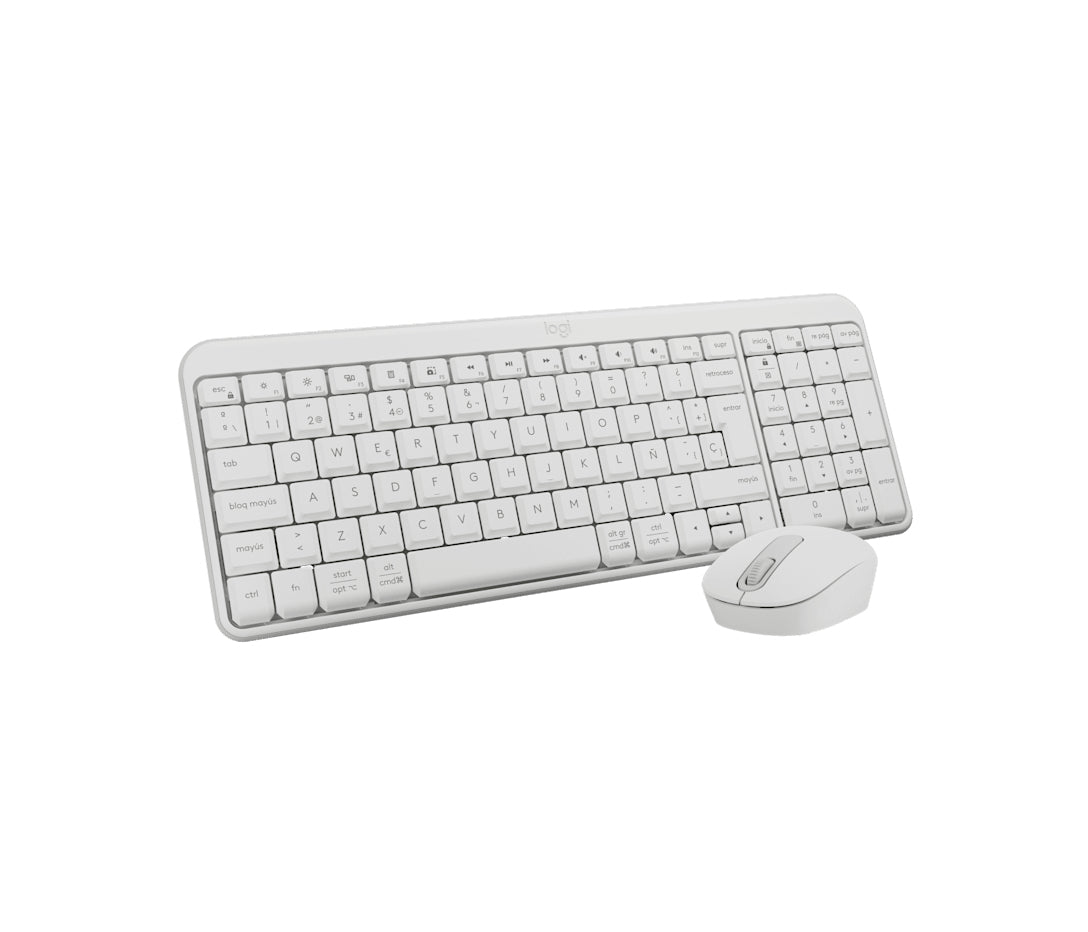 Teclado + mouse Logitech mk250 inalámbrico blanco