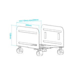 Soporte para cpu de suelo con ruedas TooQ umcs0004 - b negro