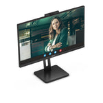 Monitor Profesional AOC 24P3QW 23.8"/ Full HD/ Webcam/ Multimedia/ Regulable en altura/ Negro