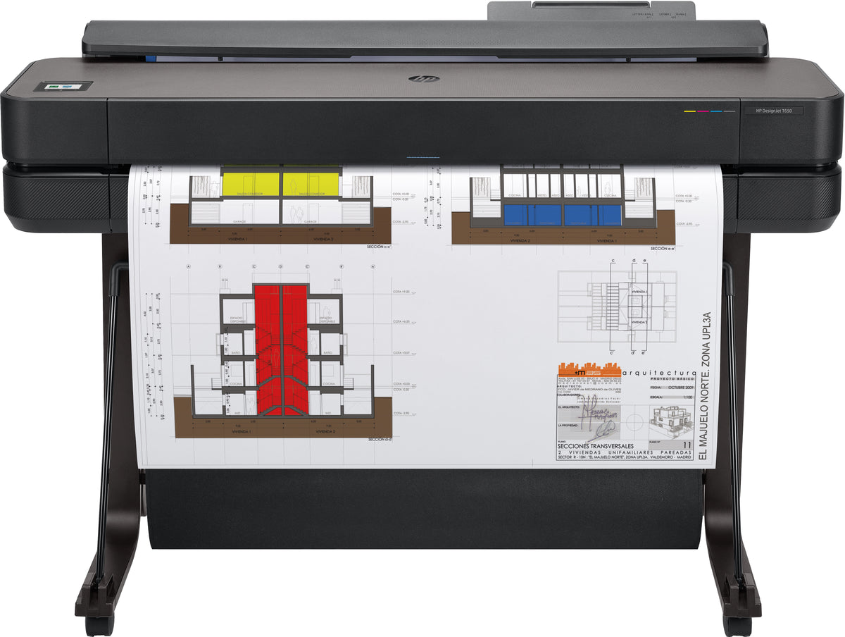 Plotter Hp designjet t650 a0 36 pulgadas red · WiFi · cortadora horizontal automatica