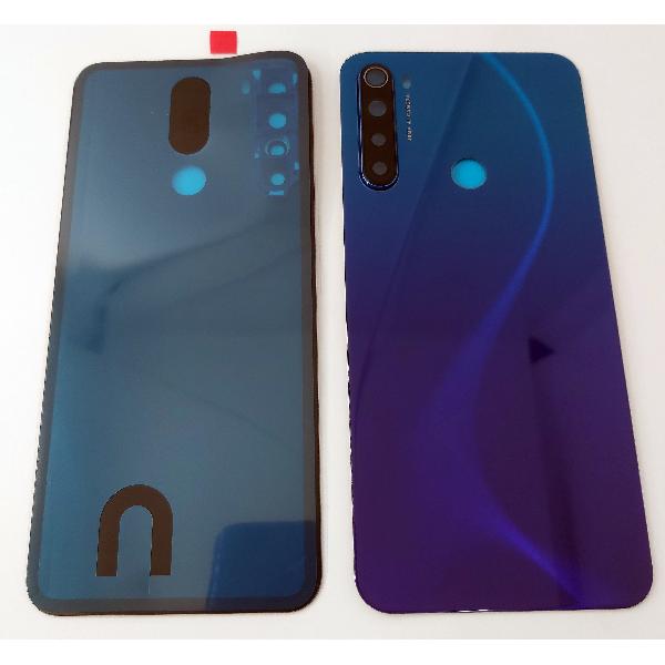 Tapa trasera o tapa bateria azul para Xiaomi Redmi Note 8 con lente de camara