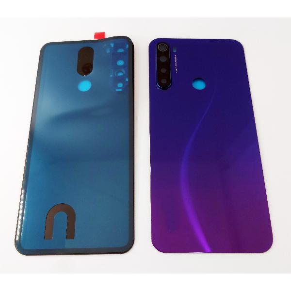 Tapa trasera o tapa bateria morada para Xiaomi Redmi Note 8 con lente de camara