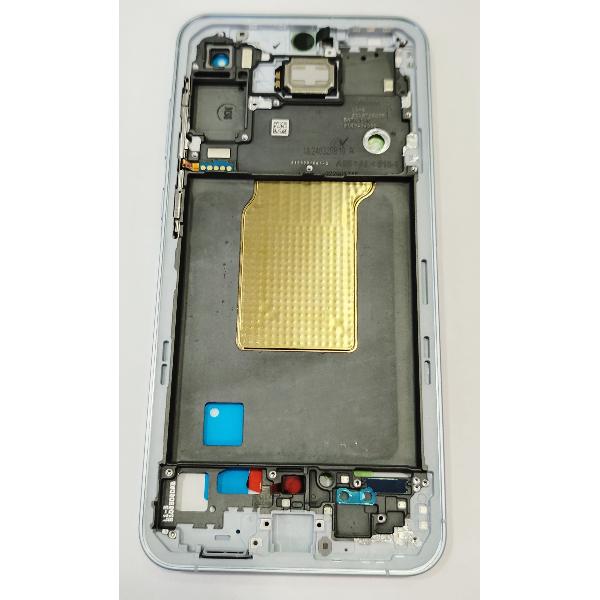 Carcasa o marco central azul para Samsung Galaxy A55 5G GH82-34309B Service Pack