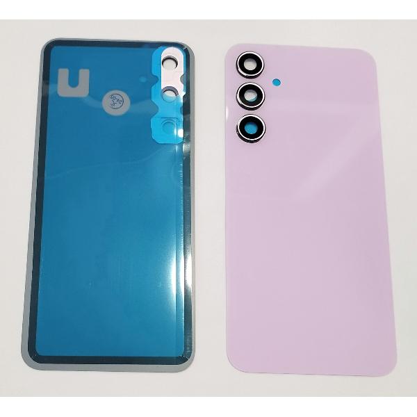 Tapa trasera o tapa bateria morada para Samsung Galaxy A35 con lente de camara