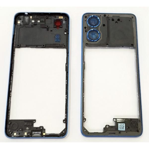 Carcasa o marco central azul para Motorola Moto G04