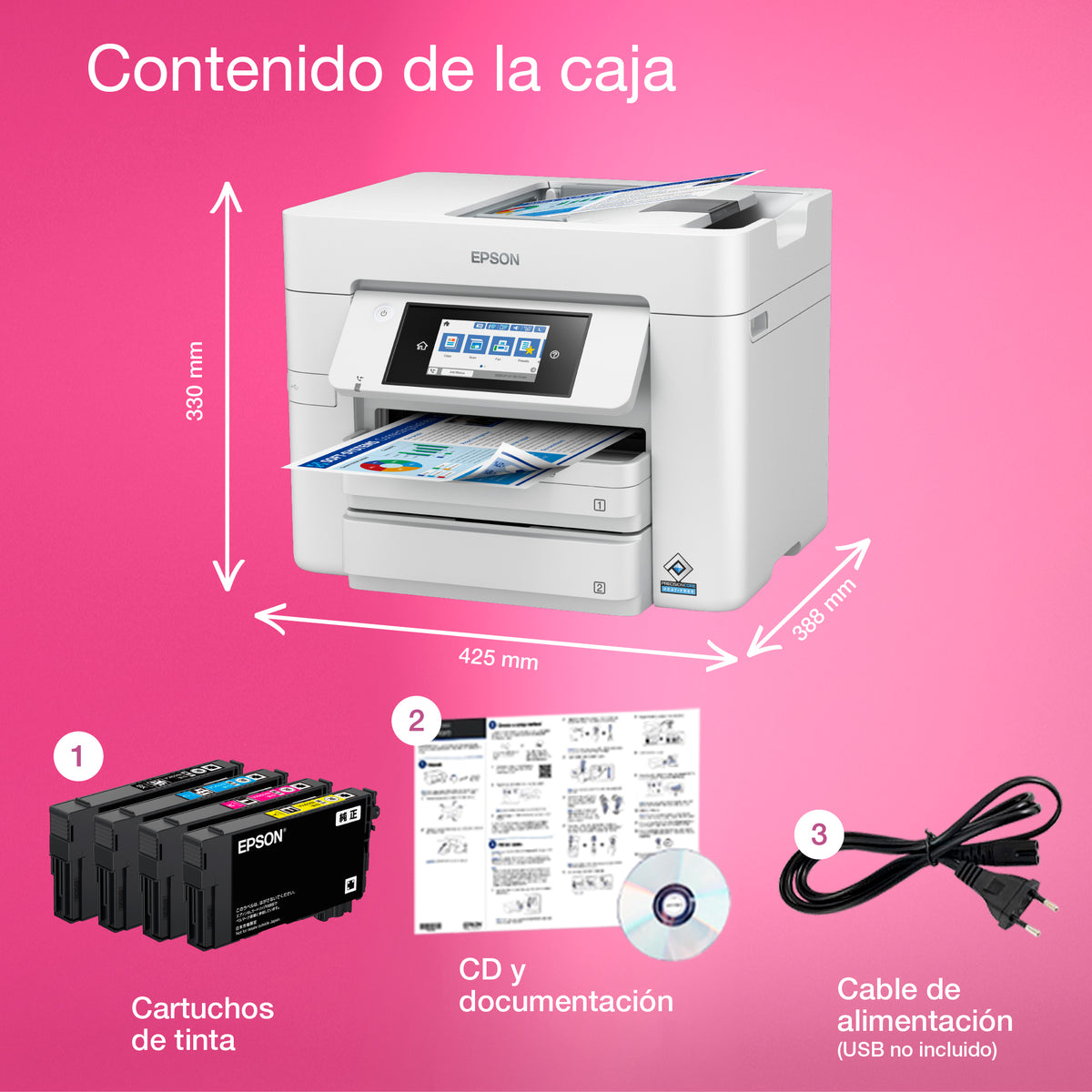 Multifunción inyección Epson workforce pro wf - c4810dtwf color WiFi duplex fax