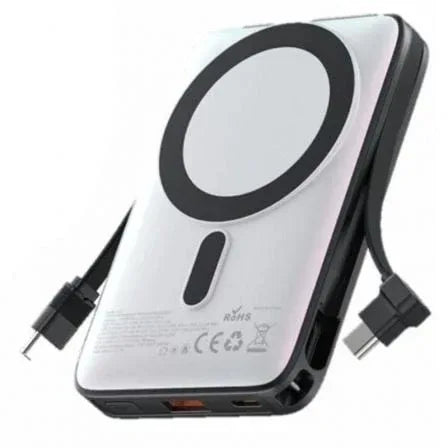 Powerbank 10000mAh Vention I16W0/ 22.5W/ Wireless/ Blanca/ Incluye Cable USB Tipo-C - PixelPlaza