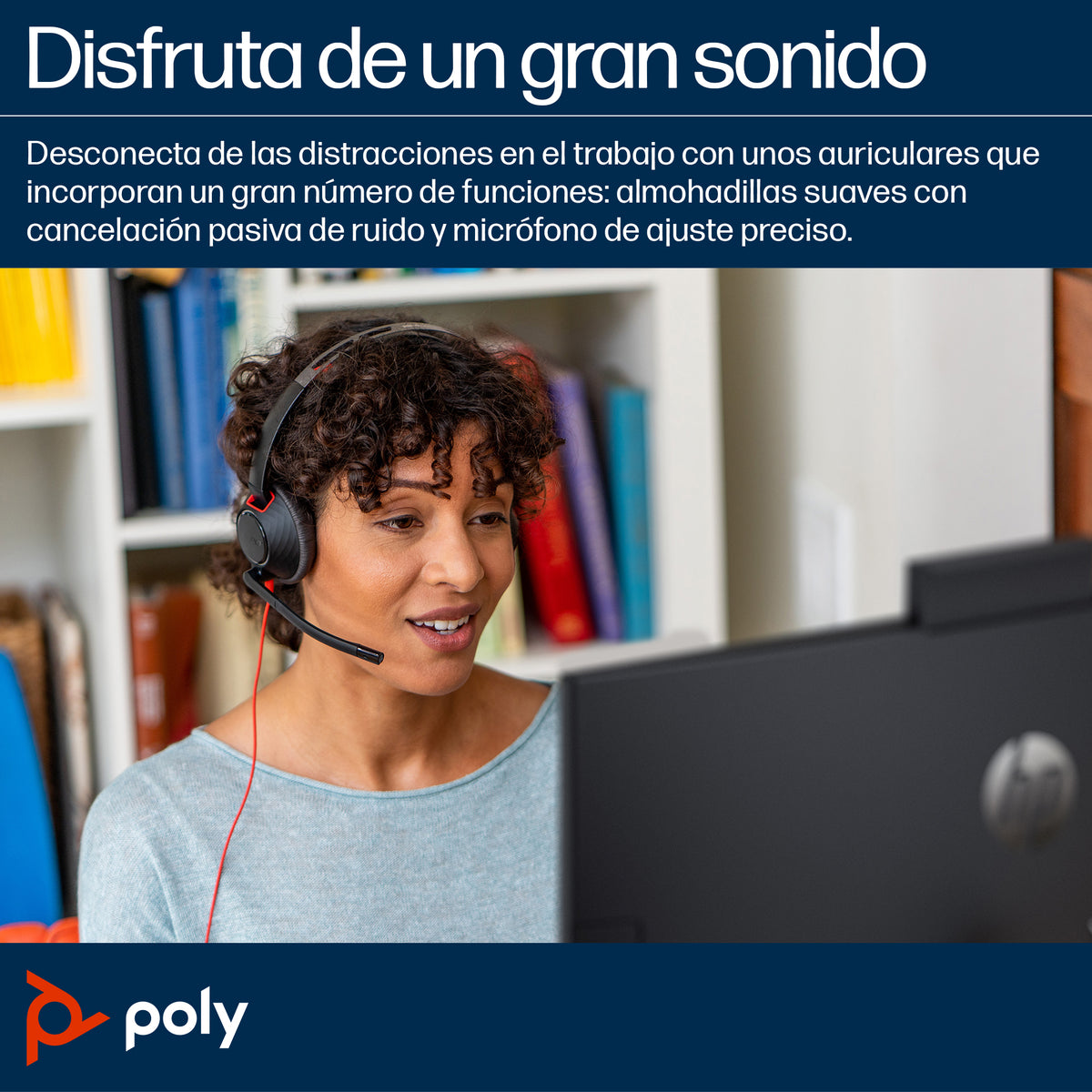 Auriculares Poly Blackwire 5220 USB-C + 3.5 mm + Adaptador USB-C/A/ con Micrófono/ Jack 3.5 - USB Tipo-C/ Bulk/ Negros