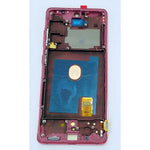 Pantalla lcd para Samsung Galaxy S20 FE 5G G781F S20 FE 4G G780F mas tactil negro con marco rojo calidad premium