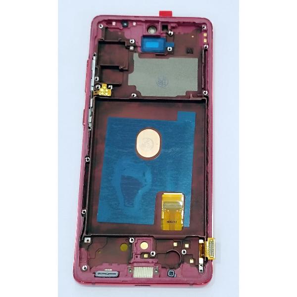 Pantalla lcd para Samsung Galaxy S20 FE 5G G781F S20 FE 4G G780F mas tactil negro con marco rojo calidad premium