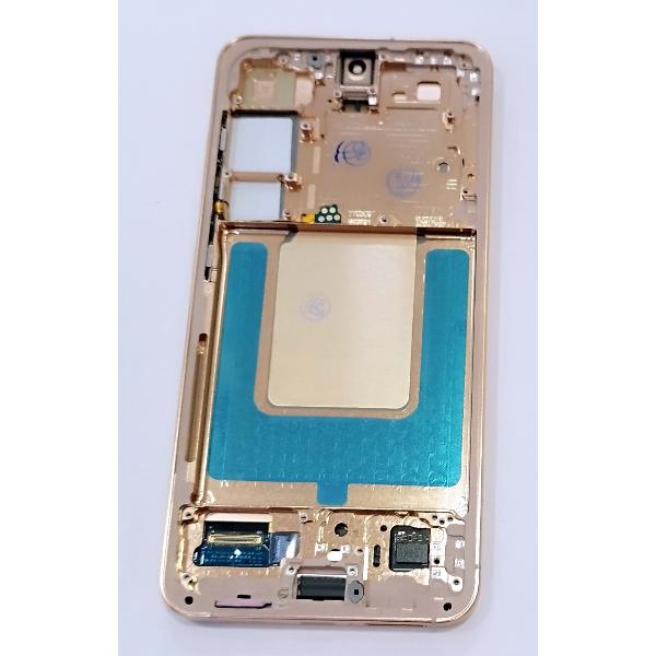 Pantalla lcd para Samsung Galaxy S24 S921 mas tactil negro con marco naranja calidad premium