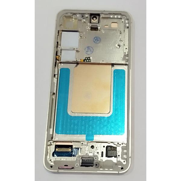 Pantalla lcd para Samsung Galaxy S24 S921 mas tactil negro con marco amarillo calidad premium