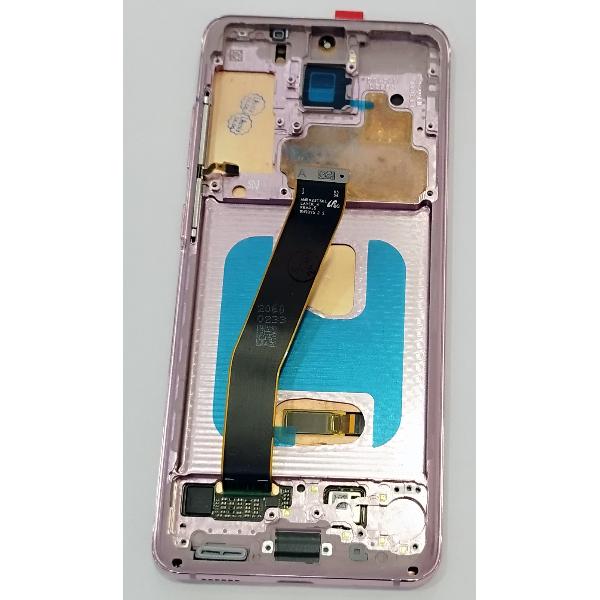 Pantalla lcd para Samsung Galaxy S20 G980F mas tactil negro con marco morado calidad premium