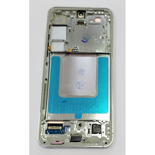 Pantalla lcd para Samsung Galaxy S24 S921 mas tactil negro con marco verde calidad premium
