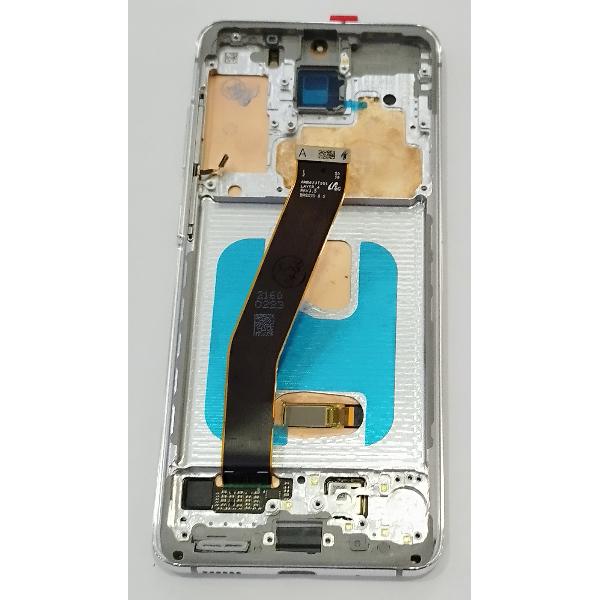 Pantalla lcd para Samsung Galaxy S20 G980F mas tactil negro con marco blanco calidad premium