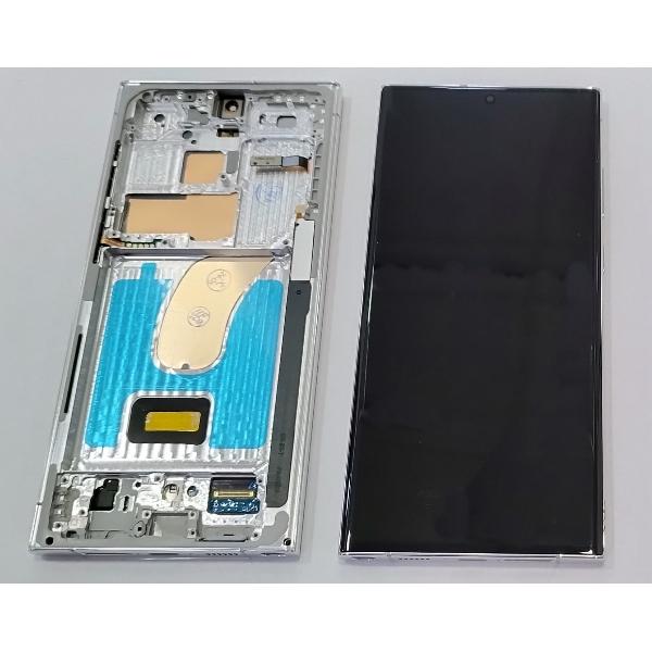 Pantalla lcd para Samsung Galaxy S23 Ultra S918B mas tactil negro con marco plata calidad premium