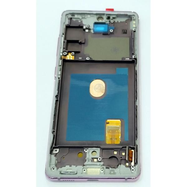 Pantalla lcd para Samsung Galaxy S20 FE 5G G781F S20 FE 4G G780F mas tactil negro con marco morado calidad premium
