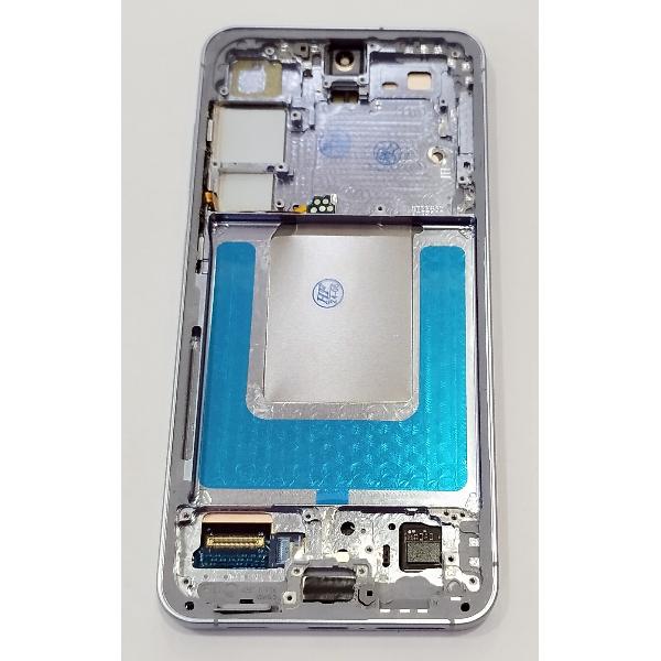 Pantalla lcd para Samsung Galaxy S24 S921 mas tactil negro con marco verde claro calidad premium