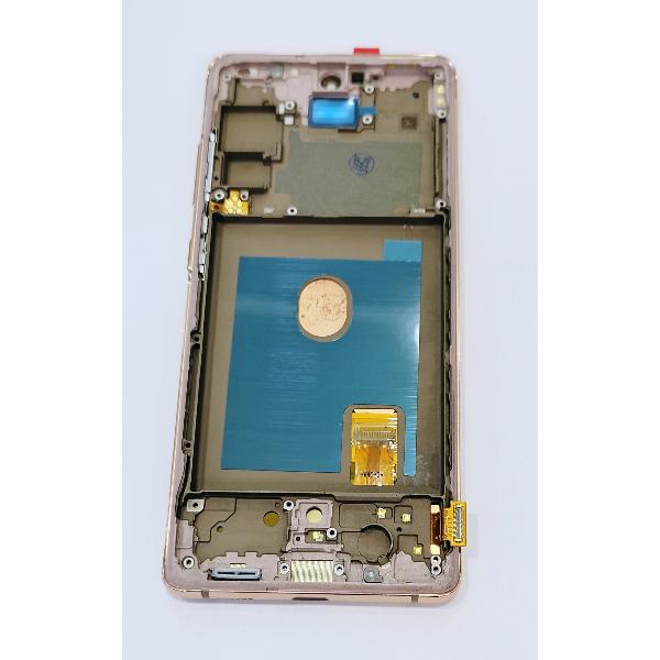 Pantalla lcd para Samsung Galaxy S20 FE 5G G781F S20 FE 4G G780F mas tactil negro con marco naranja calidad premium