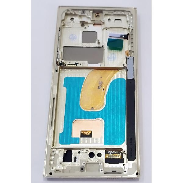 Pantalla TFT para Samsung Galaxy S23 Ultra S918B mas tactil negro con marco dorado compatible