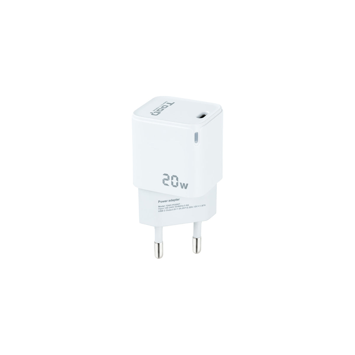 Cargador de pared Tooq USB - c blanco 20w