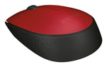 Ratón Inalámbrico Logitech M171/ Hasta 1000 DPI/ Rojo