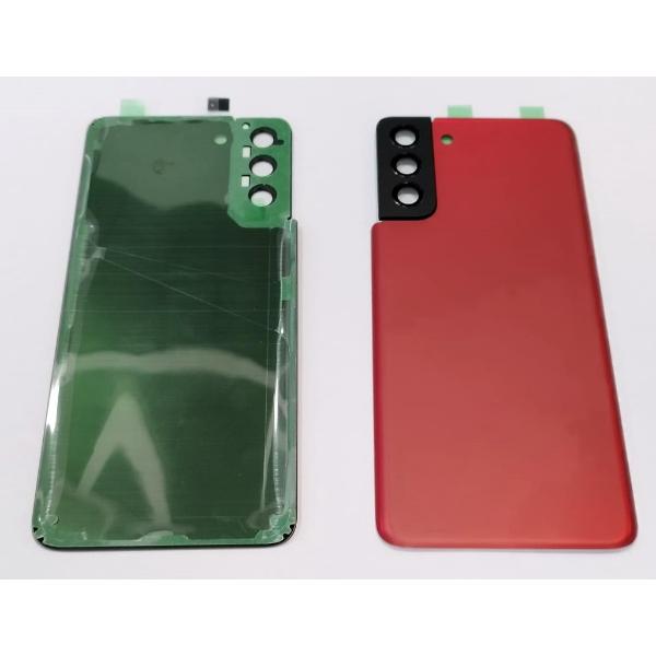 Tapa trasera o tapa bateria roja para Samsung Galaxy S21 Plus 5G SM-G996 mas cubierta camara
