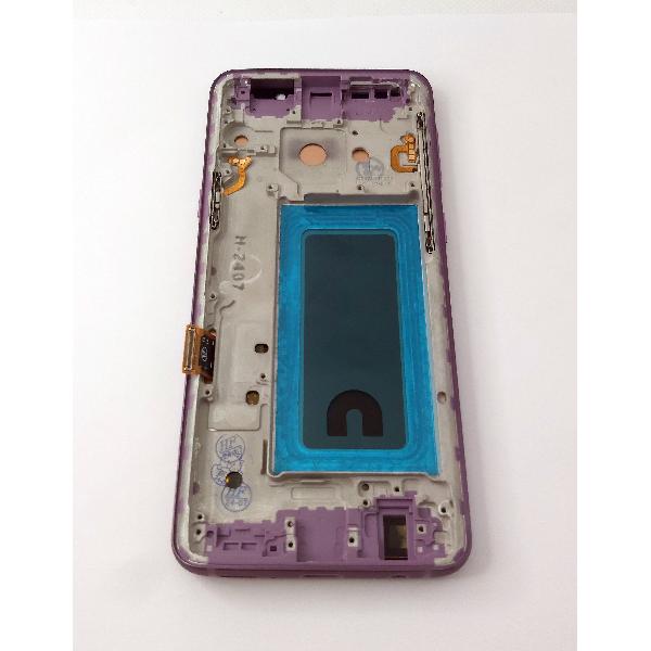 Pantalla lcd para Samsung Galaxy S9 G960F mas tactil negro con marco morado calidad TFT