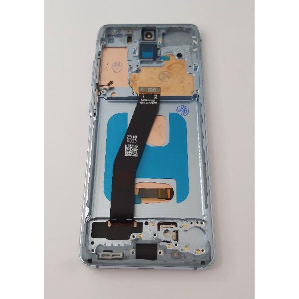 Pantalla lcd para Samsung Galaxy S20 G980F mas tactil negro con marco azul calidad Oled