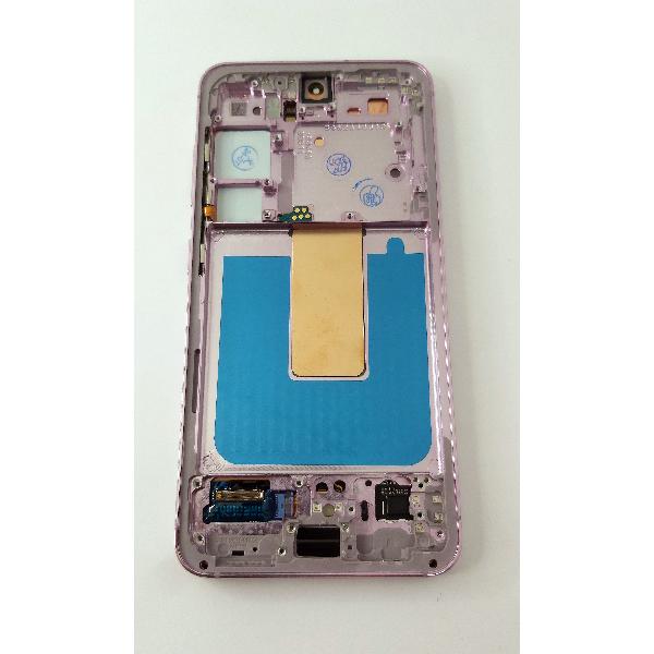 Pantalla lcd para Samsung Galaxy S23 S911B mas tactil negro con marco morado calidad premium
