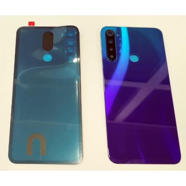 Tapa trasera o tapa bateria azul para Redmi Note 8 2021 con cristal de camara