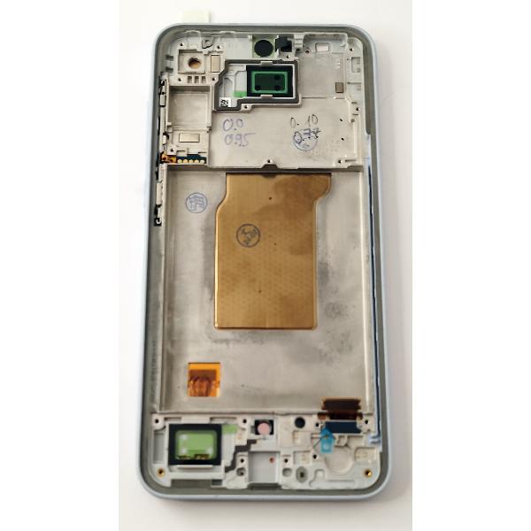 Pantalla lcd para Samsung Galaxy A35 mas tactil negro con marco azul calidad Oled