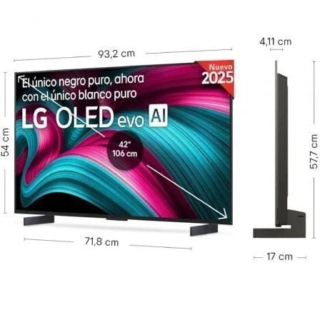 Televisor LG OLED Evo OLED42C54LA 42"/ Ultra HD 4K/ Smart TV/ WiFi - PixelPlaza