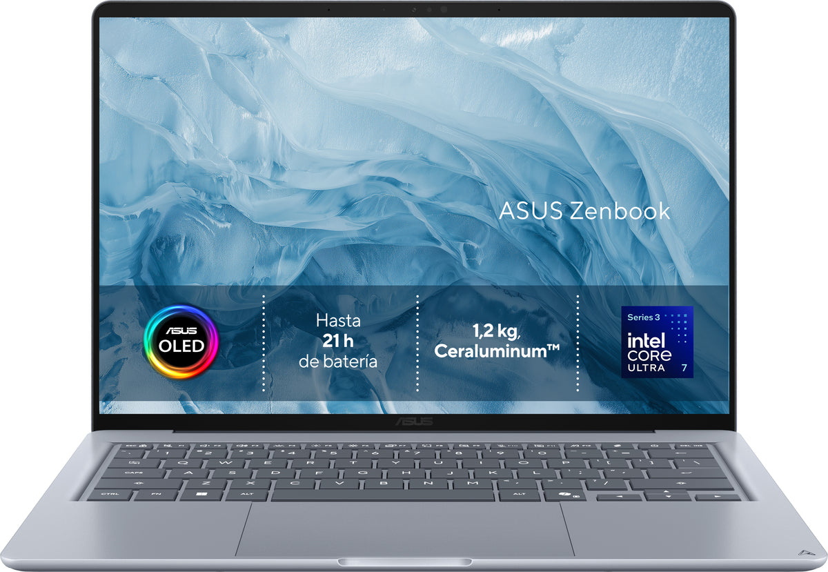 Portátil ASUS ZenBook 14 OLED UX3480AA-U1537 Intel Core Ultra 7-355/ 16GB/ 512GB SSD/ 14"/ Sin Sistema Operativo
