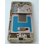 Pantalla lcd para Samsung Galaxy S22 S901 mas tactil negro con marco rosa calidad Oled