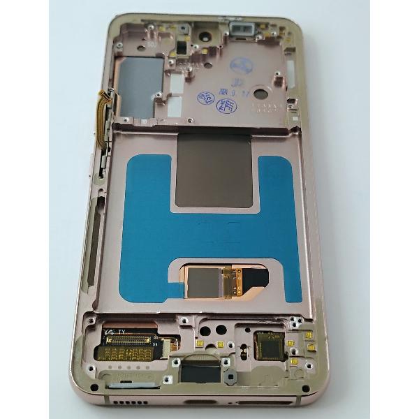 Pantalla lcd para Samsung Galaxy S22 S901 mas tactil negro con marco rosa calidad Oled