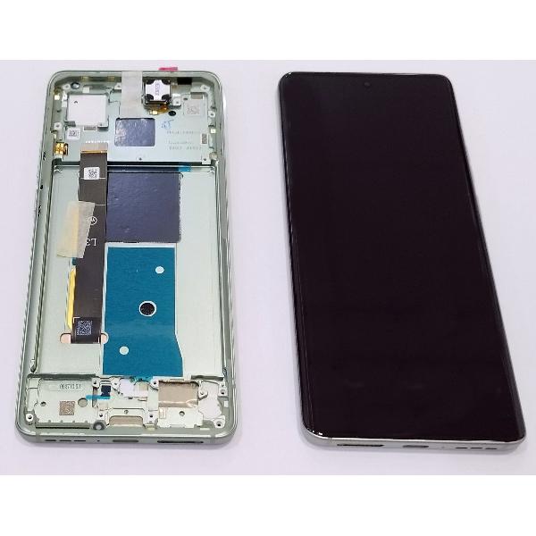 Pantalla lcd para Motorola Edge 40 mas tactil negro con marco verde nebula 5D68C22672 Service Pack