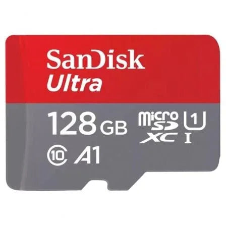 Tarjeta de Memoria SanDisk Ultra 128GB microSD XC con Adaptador/ Clase 10/ 140MBs - PixelPlaza
