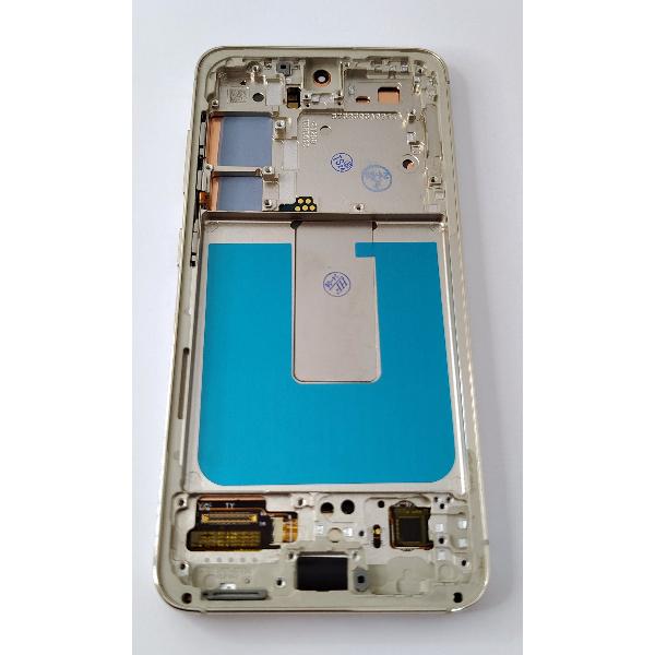 Pantalla lcd para Samsung Galaxy S23 S911B mas tactil negro con marco blanco calidad Oled