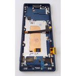 Pantalla lcd para Sony Xperia 5 J8210 J8270 J9210 mas tactil negro con marco azul calidad premium