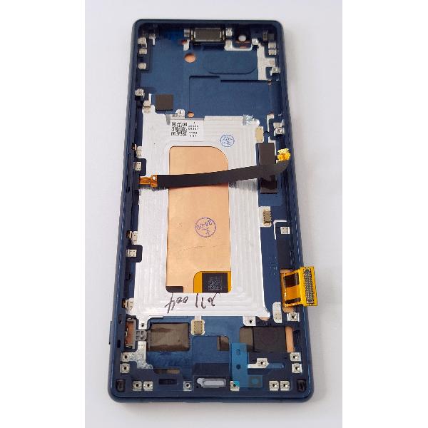 Pantalla lcd para Sony Xperia 5 J8210 J8270 J9210 mas tactil negro con marco azul calidad premium