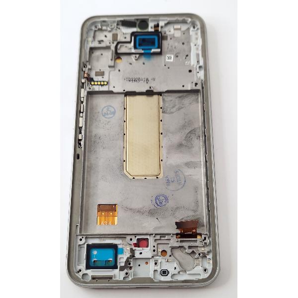 Pantalla lcd para Samsung Galaxy A34 5G A346 mas tactil negro con marco plata calidad Oled