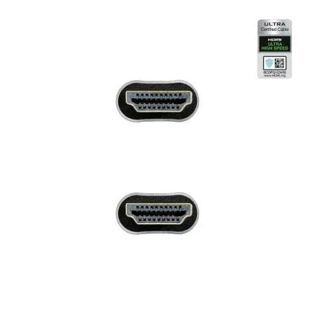 Cable HDMI 2.1 8K Nanocable 10.15.8101-L150/ HDMI Macho - HDMI Macho/ 1.5m/ Certificado/ Negro - PixelPlaza