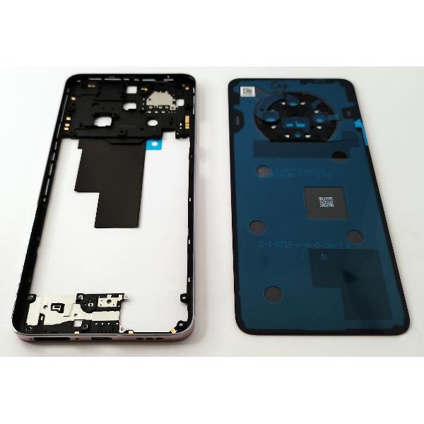 Tapa trasera o tapa bateria naranja para Oppo Reno 12 F 5G con cristal de camara y carcasa trasera