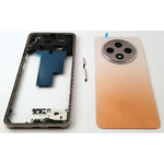Tapa trasera o tapa bateria naranja para Oppo Reno 12 F 5G con cristal de camara y carcasa trasera